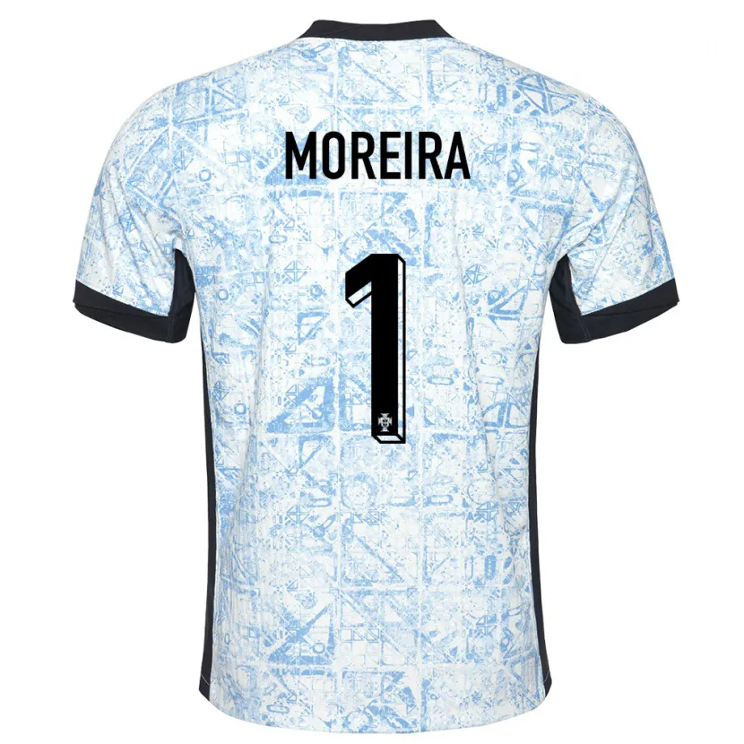 Danxen Damen Portugal Andre Moreira #1 Cremeblau Auswärtstrikot Trikot 24-26 T-Shirt Schweiz