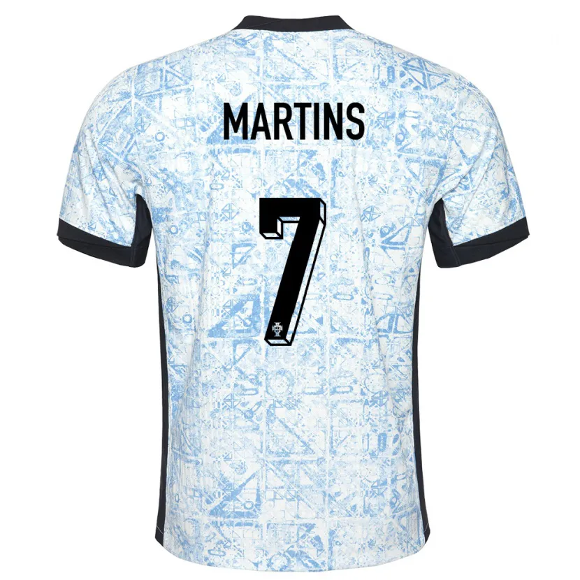 Danxen Damen Portugal Gil Martins #7 Cremeblau Auswärtstrikot Trikot 24-26 T-Shirt Schweiz