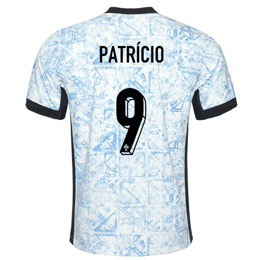 Danxen Damen Portugal Nuno Patricio #9 Cremeblau Auswärtstrikot Trikot 24-26 T-Shirt Schweiz