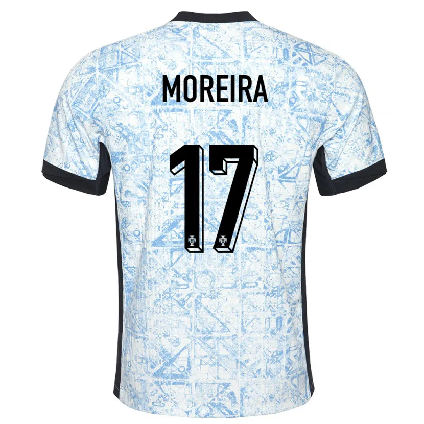 Danxen Damen Portugal Goncalo Moreira #17 Cremeblau Auswärtstrikot Trikot 24-26 T-Shirt Schweiz
