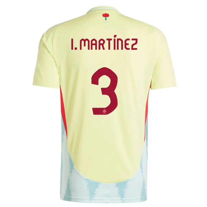 Danxen Damen Spanien Inigo Martinez #3 Gelb Auswärtstrikot Trikot 24-26 T-Shirt Schweiz