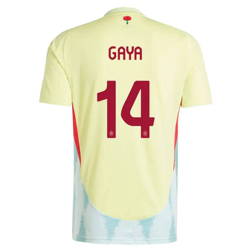 Danxen Damen Spanien Jose Gaya #14 Gelb Auswärtstrikot Trikot 24-26 T-Shirt Schweiz