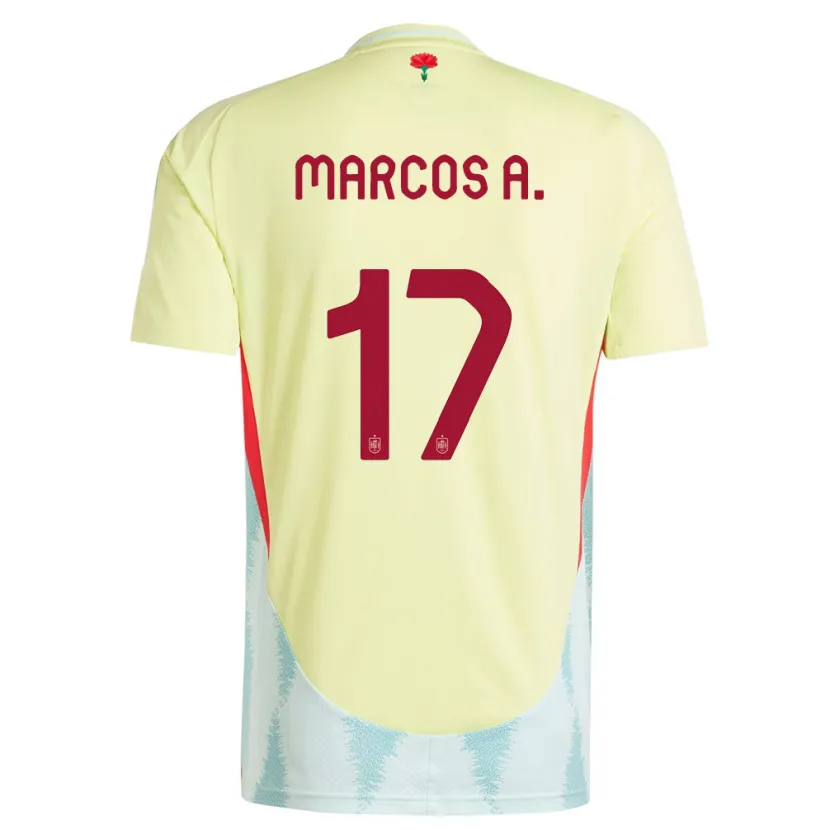 Danxen Damen Spanien Marcos Alonso #17 Gelb Auswärtstrikot Trikot 24-26 T-Shirt Schweiz