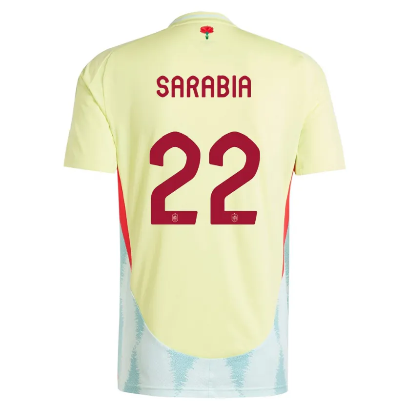 Danxen Damen Spanien Pablo Sarabia #22 Gelb Auswärtstrikot Trikot 24-26 T-Shirt Schweiz