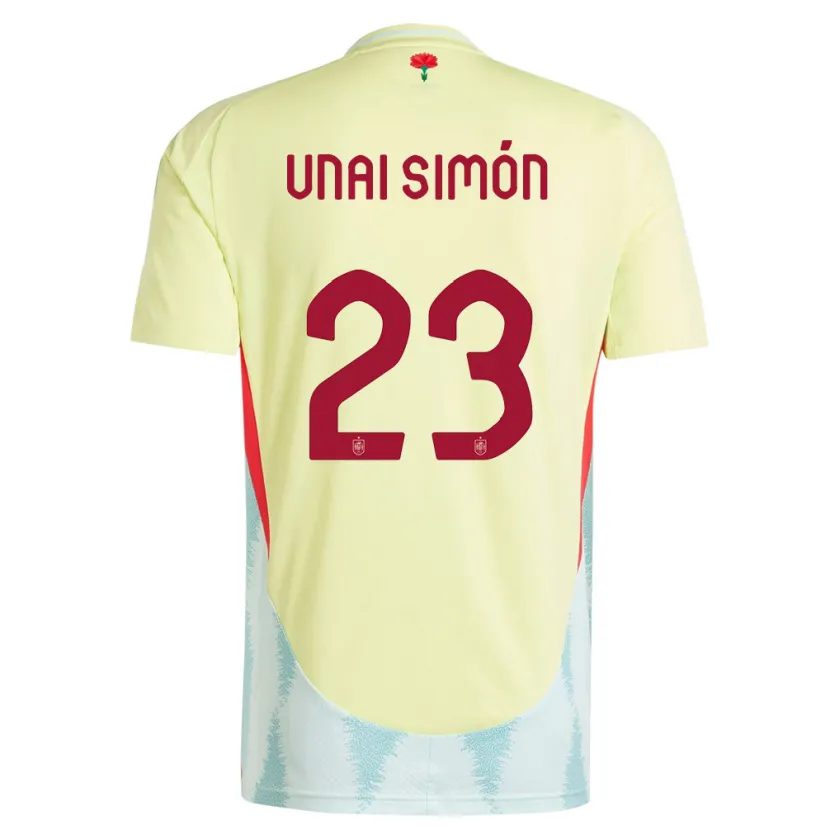 Danxen Damen Spanien Unai Simon #23 Gelb Auswärtstrikot Trikot 24-26 T-Shirt Schweiz