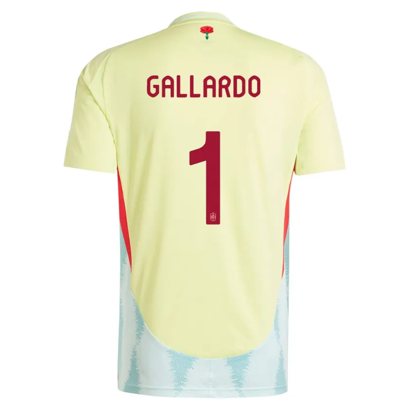 Danxen Damen Spanien Dolores Gallardo #1 Gelb Auswärtstrikot Trikot 24-26 T-Shirt Schweiz