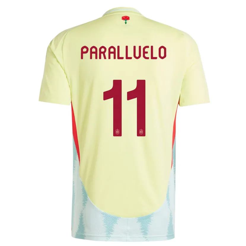 Danxen Damen Spanien Salma Paralluelo #11 Gelb Auswärtstrikot Trikot 24-26 T-Shirt Schweiz