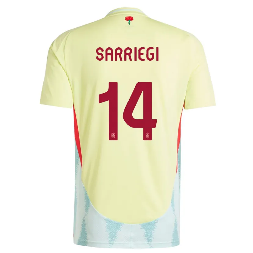 Danxen Damen Spanien Amaiur Sarriegi #14 Gelb Auswärtstrikot Trikot 24-26 T-Shirt Schweiz