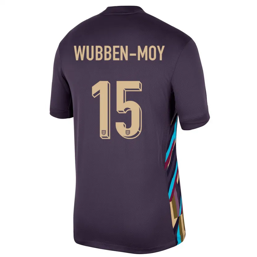 Danxen Damen England Lotte Wubben Moy #15 Dunkle Rosine Auswärtstrikot Trikot 24-26 T-Shirt Schweiz