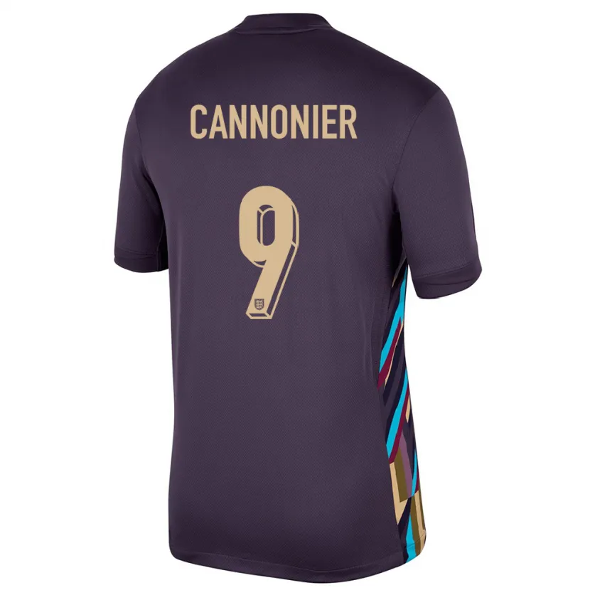 Danxen Damen England Oakley Cannonier #9 Dunkle Rosine Auswärtstrikot Trikot 24-26 T-Shirt Schweiz