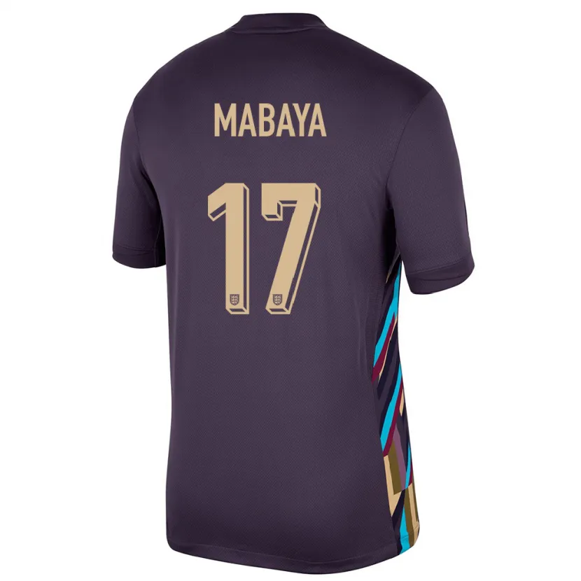 Danxen Damen England Isaac Mabaya #17 Dunkle Rosine Auswärtstrikot Trikot 24-26 T-Shirt Schweiz