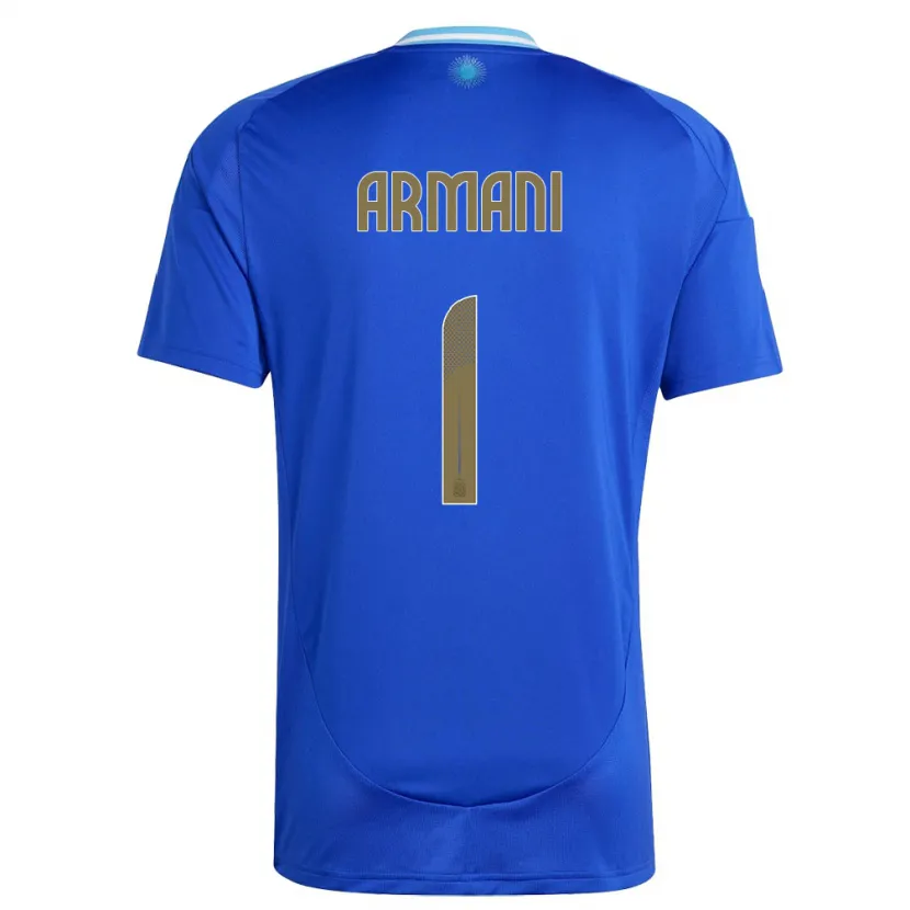 Danxen Damen Argentinien Franco Armani #1 Blau Auswärtstrikot Trikot 24-26 T-Shirt Schweiz