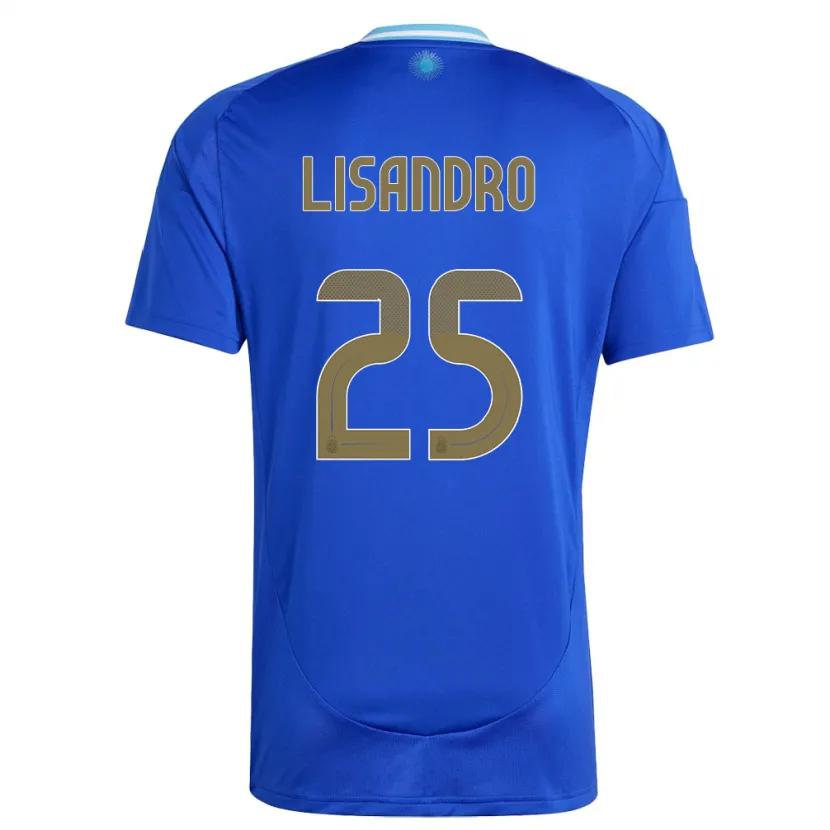 Danxen Damen Argentinien Lisandro Martinez #25 Blau Auswärtstrikot Trikot 24-26 T-Shirt Schweiz