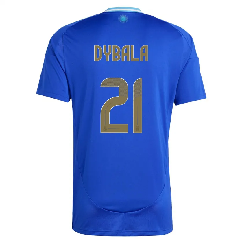 Danxen Damen Argentinien Paulo Dybala #21 Blau Auswärtstrikot Trikot 24-26 T-Shirt Schweiz