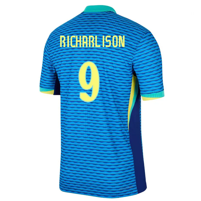 Danxen Damen Brasilien Richarlison #9 Blau Auswärtstrikot Trikot 24-26 T-Shirt Schweiz