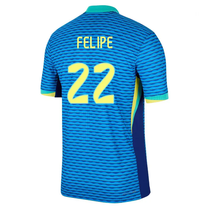Danxen Damen Brasilien Cayo Felipe #22 Blau Auswärtstrikot Trikot 24-26 T-Shirt Schweiz