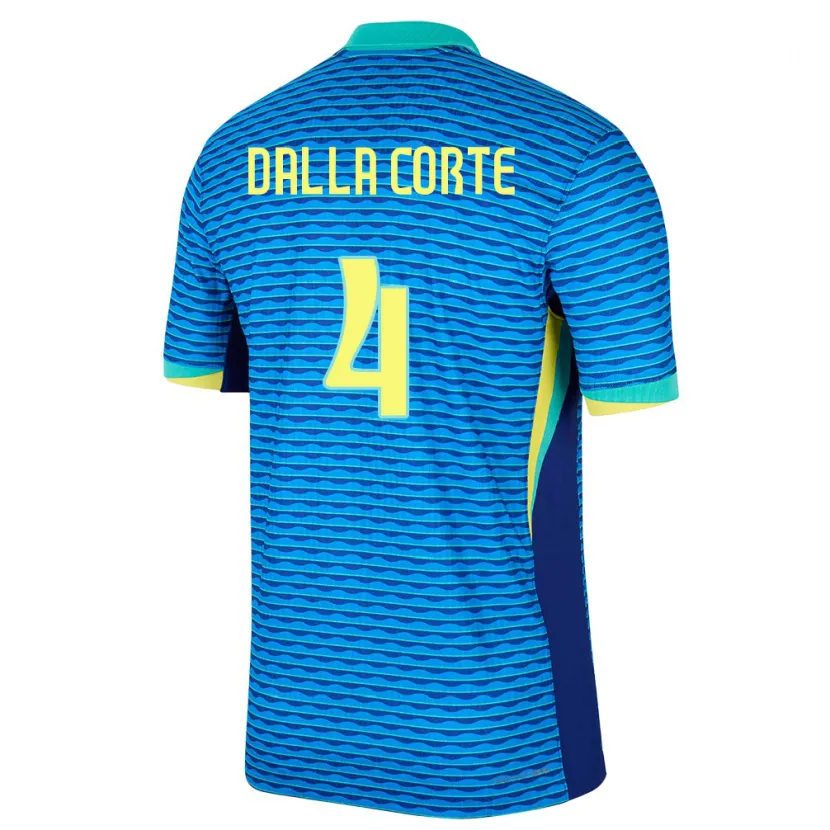 Danxen Damen Brasilien Joao Dalla Corte #4 Blau Auswärtstrikot Trikot 24-26 T-Shirt Schweiz