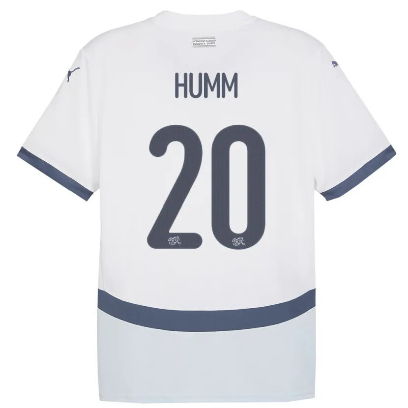 Danxen Damen Schweiz Fabienne Humm #20 Weiß Auswärtstrikot Trikot 24-26 T-Shirt Schweiz