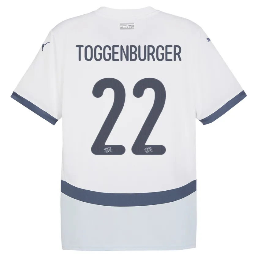 Danxen Damen Schweiz Nando Toggenburger #22 Weiß Auswärtstrikot Trikot 24-26 T-Shirt Schweiz