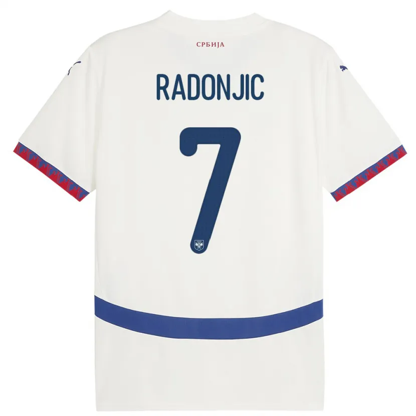 Danxen Damen Serbien Nemanja Radonjic #7 Weiß Auswärtstrikot Trikot 24-26 T-Shirt Schweiz