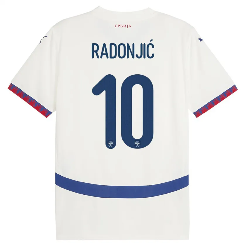 Danxen Damen Serbien Mateja Radonjic #10 Weiß Auswärtstrikot Trikot 24-26 T-Shirt Schweiz