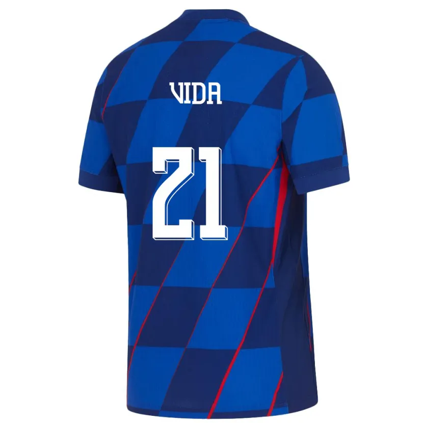 Danxen Damen Kroatien Domagoj Vida #21 Blau Auswärtstrikot Trikot 24-26 T-Shirt Schweiz