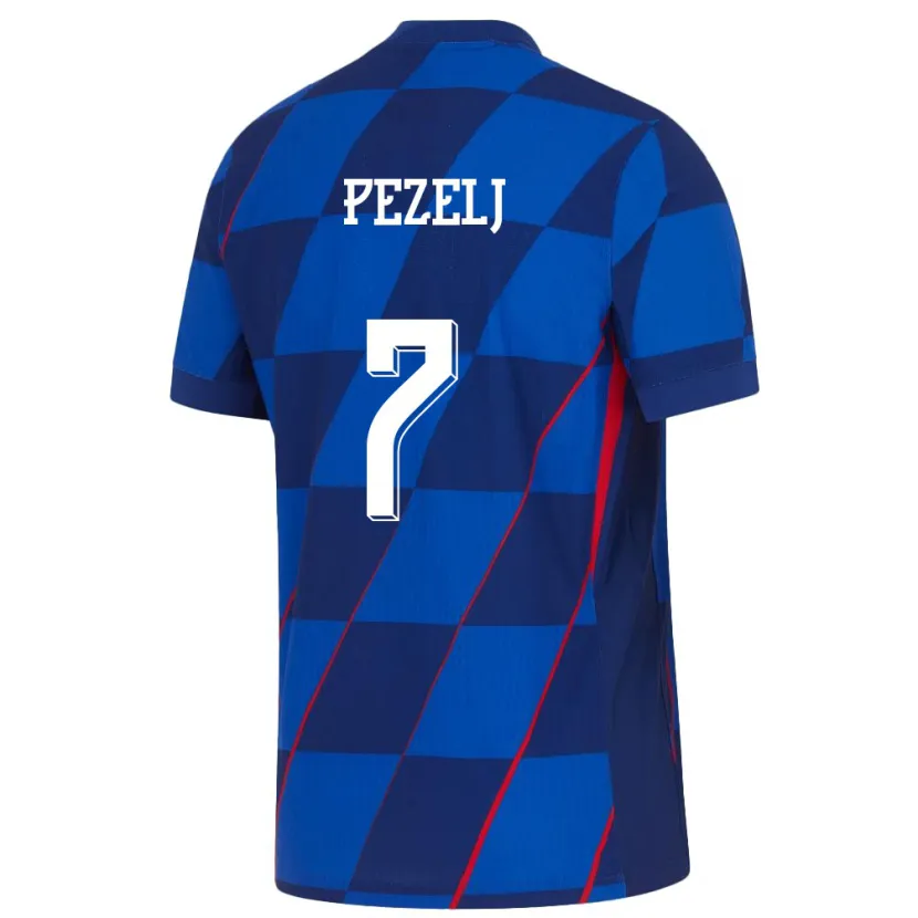 Danxen Damen Kroatien Petra Pezelj #7 Blau Auswärtstrikot Trikot 24-26 T-Shirt Schweiz