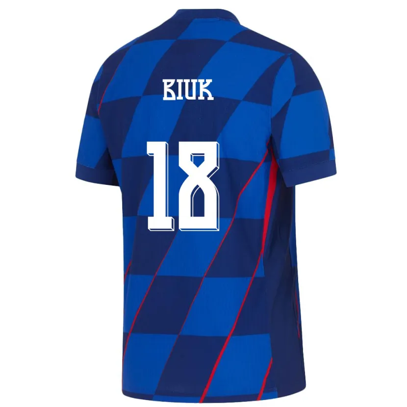 Danxen Damen Kroatien Stipe Biuk #18 Blau Auswärtstrikot Trikot 24-26 T-Shirt Schweiz