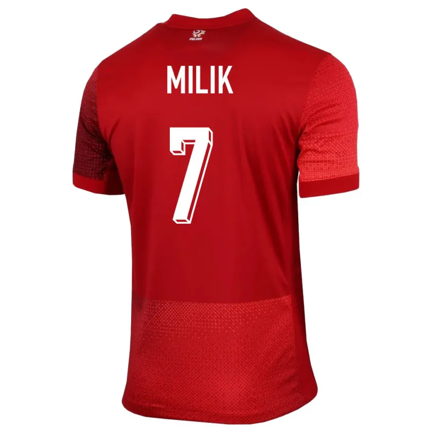 Danxen Damen Polen Arkadiusz Milik #7 Rot Auswärtstrikot Trikot 24-26 T-Shirt Schweiz