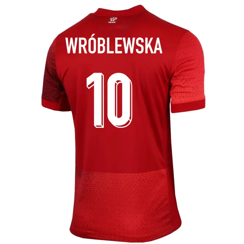 Danxen Damen Polen Joanna Wroblewska #10 Rot Auswärtstrikot Trikot 24-26 T-Shirt Schweiz