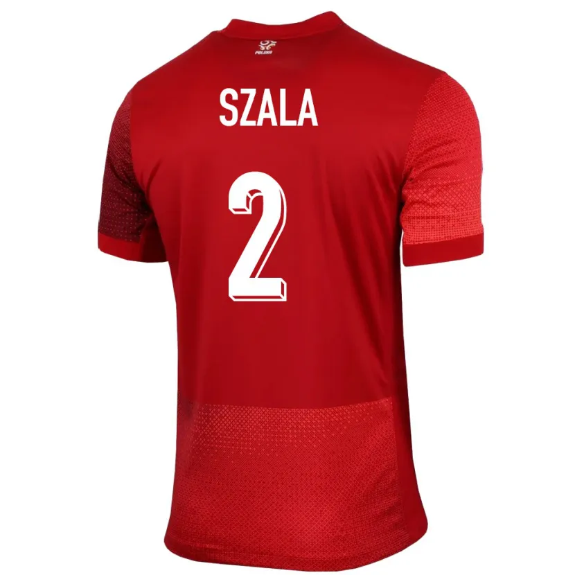 Danxen Damen Polen Dominik Szala #2 Rot Auswärtstrikot Trikot 24-26 T-Shirt Schweiz