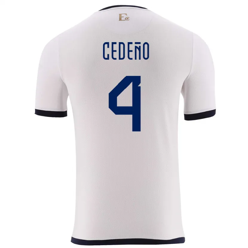 Danxen Damen Ecuador Stefany Cedeno #4 Weiß Auswärtstrikot Trikot 24-26 T-Shirt Schweiz