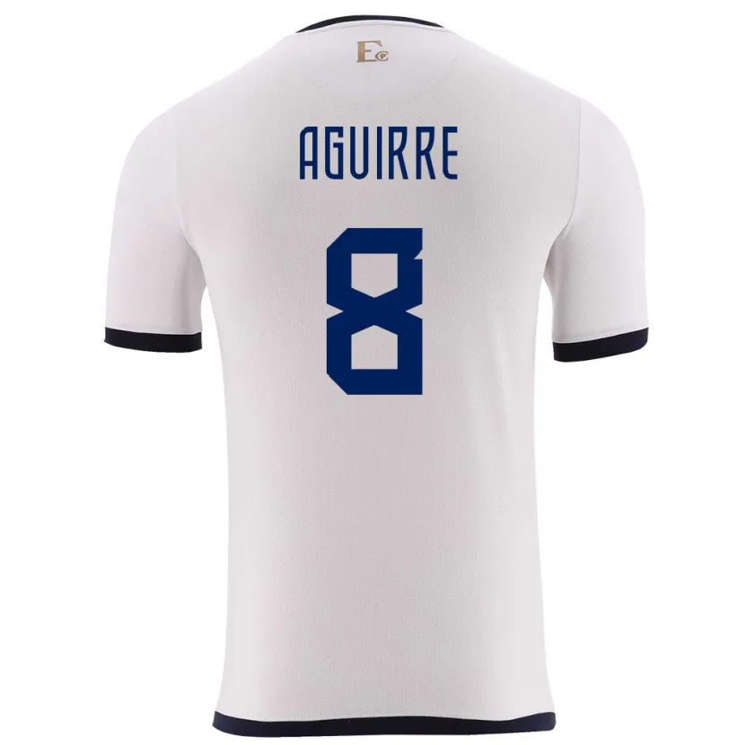 Danxen Damen Ecuador Marthina Aguirre #8 Weiß Auswärtstrikot Trikot 24-26 T-Shirt Schweiz