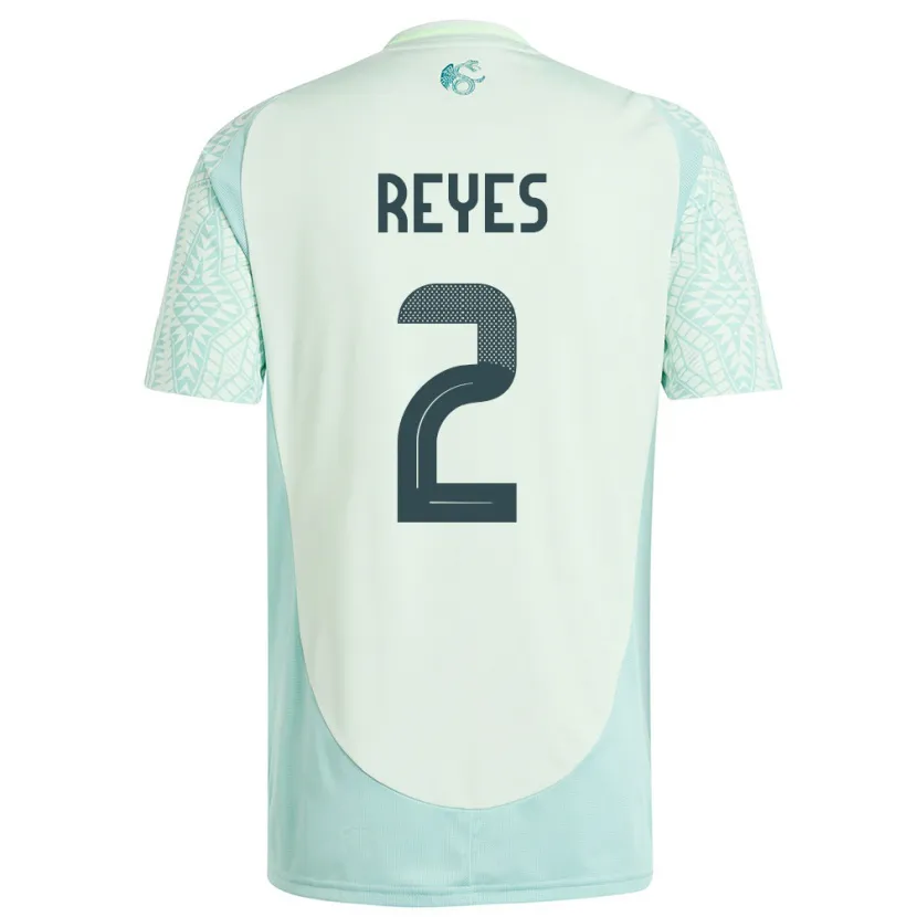 Danxen Damen Mexiko Luis Reyes #2 Leinengrün Auswärtstrikot Trikot 24-26 T-Shirt Schweiz