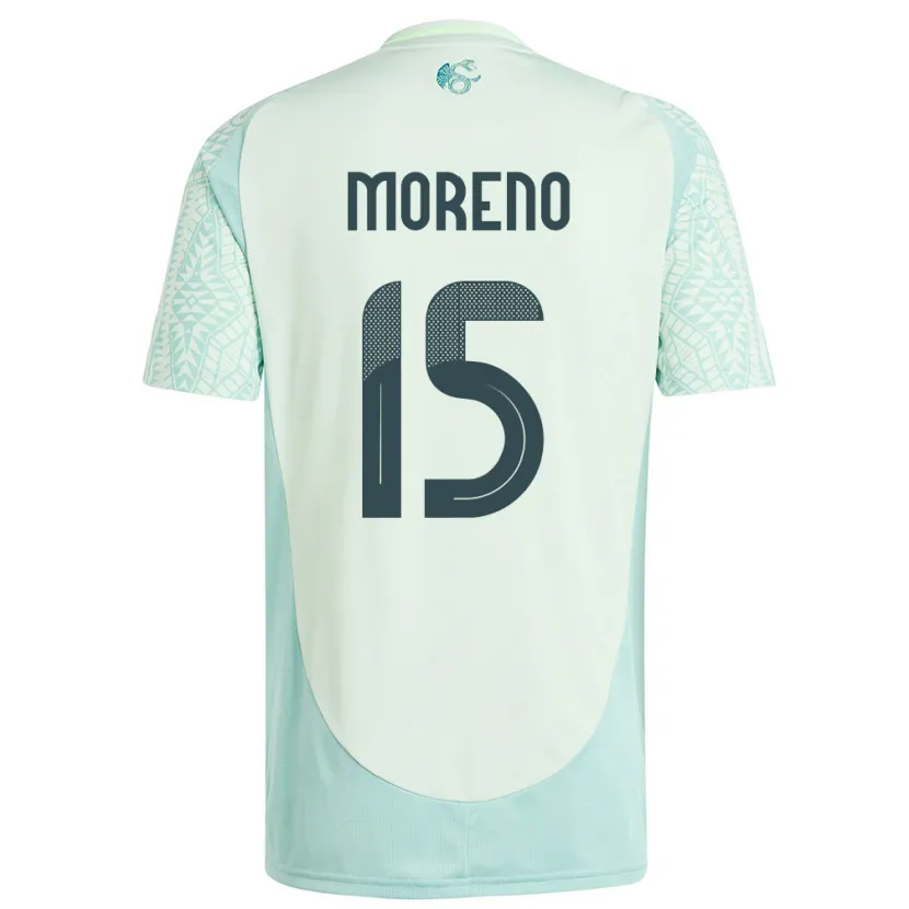 Danxen Damen Mexiko Hector Moreno #15 Leinengrün Auswärtstrikot Trikot 24-26 T-Shirt Schweiz