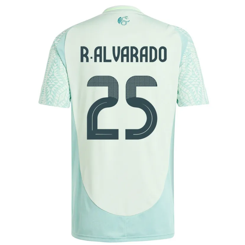 Danxen Damen Mexiko Roberto Alvarado #25 Leinengrün Auswärtstrikot Trikot 24-26 T-Shirt Schweiz