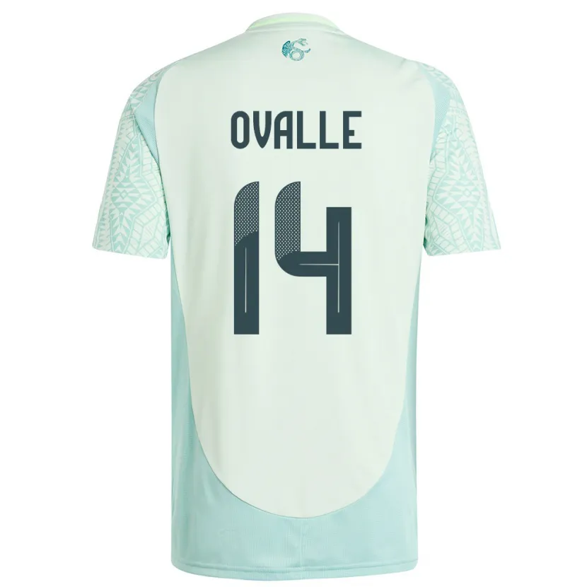 Danxen Damen Mexiko Jacqueline Ovalle #14 Leinengrün Auswärtstrikot Trikot 24-26 T-Shirt Schweiz