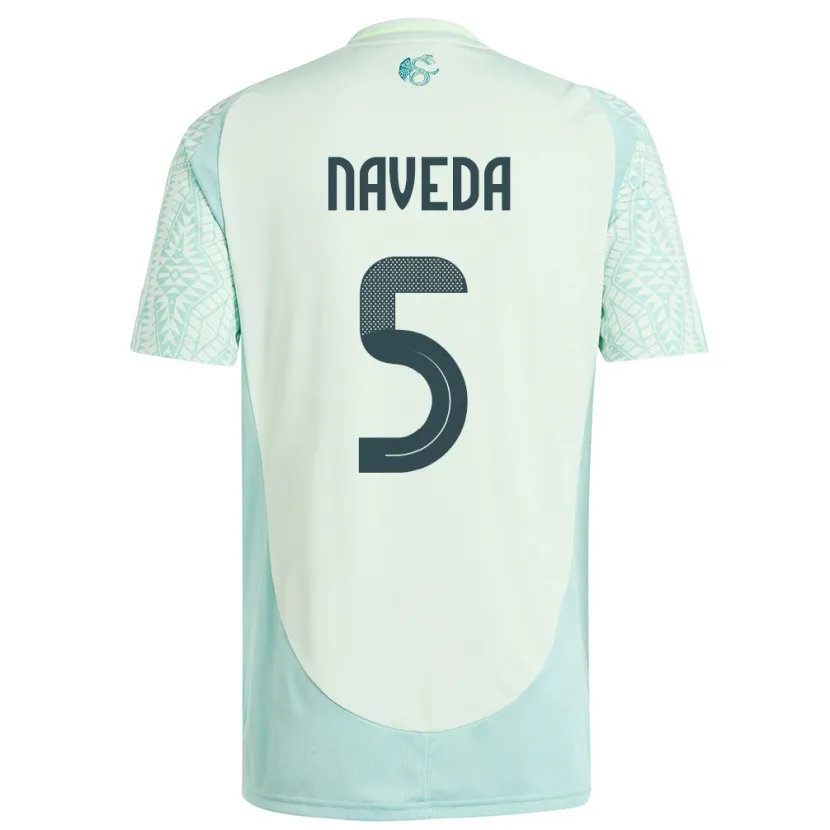 Danxen Damen Mexiko Santiago Naveda #5 Leinengrün Auswärtstrikot Trikot 24-26 T-Shirt Schweiz