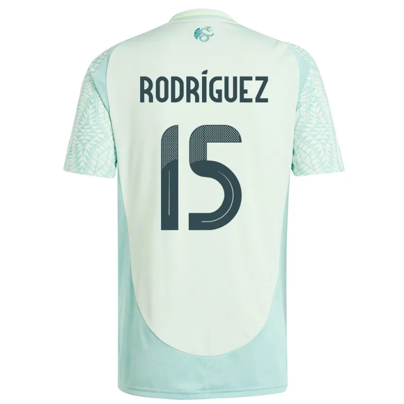 Danxen Damen Mexiko Jorge Rodriguez #15 Leinengrün Auswärtstrikot Trikot 24-26 T-Shirt Schweiz