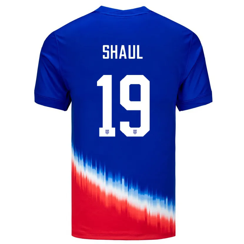 Danxen Damen Vereinigte Staaten Ian Shaul #19 Blau Auswärtstrikot Trikot 24-26 T-Shirt Schweiz
