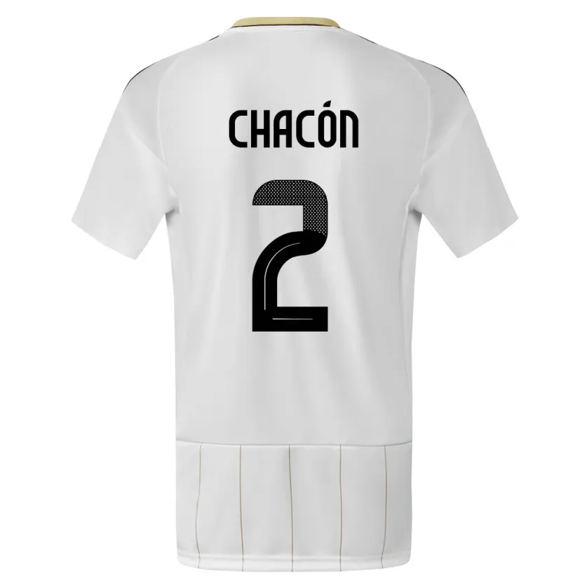 Danxen Damen Costa Rica Daniel Chacon #2 Weiß Auswärtstrikot Trikot 24-26 T-Shirt Schweiz