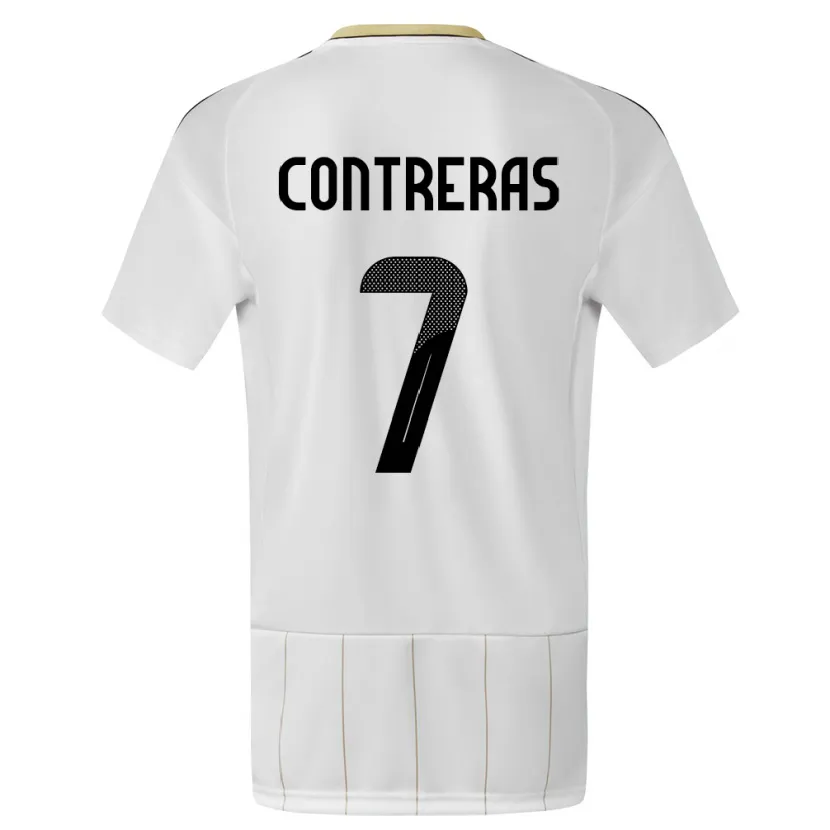Danxen Damen Costa Rica Anthony Contreras #7 Weiß Auswärtstrikot Trikot 24-26 T-Shirt Schweiz