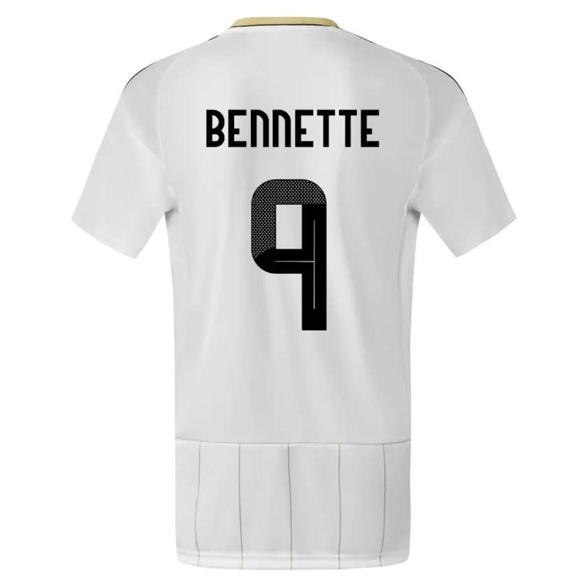 Danxen Damen Costa Rica Jewison Bennette #9 Weiß Auswärtstrikot Trikot 24-26 T-Shirt Schweiz
