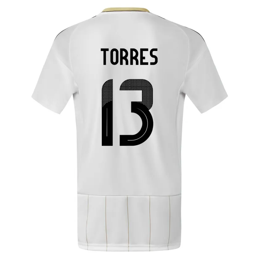 Danxen Damen Costa Rica Gerson Torres #13 Weiß Auswärtstrikot Trikot 24-26 T-Shirt Schweiz