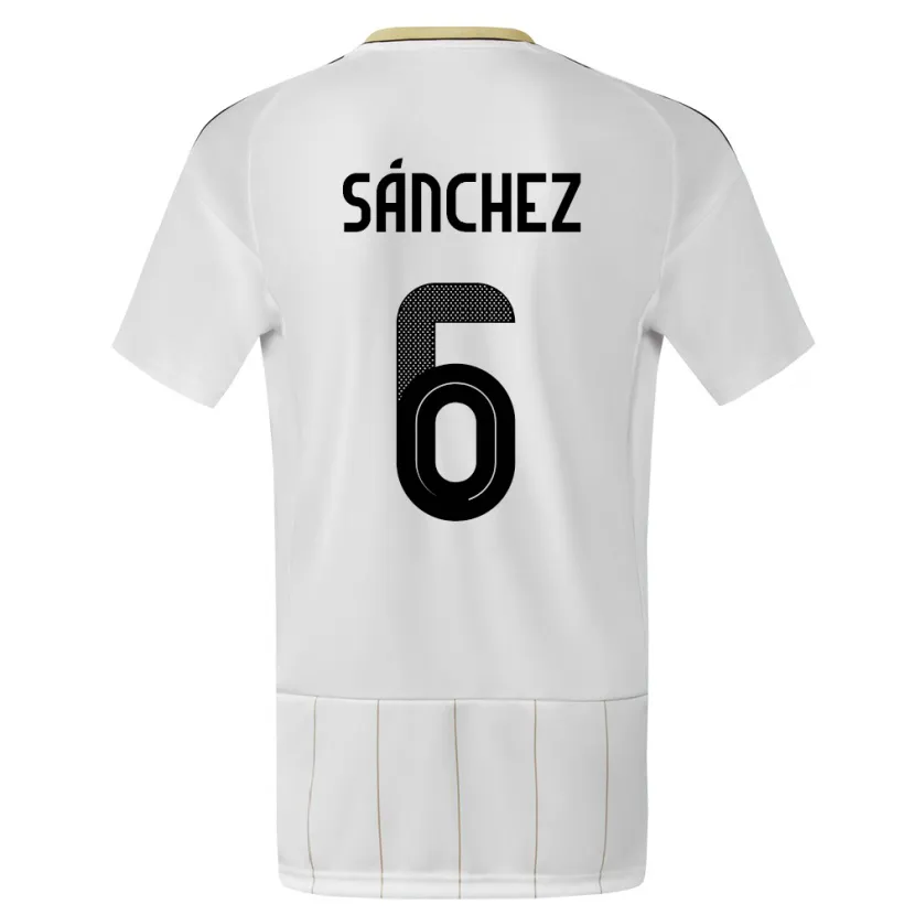 Danxen Damen Costa Rica Carol Sanchez #6 Weiß Auswärtstrikot Trikot 24-26 T-Shirt Schweiz