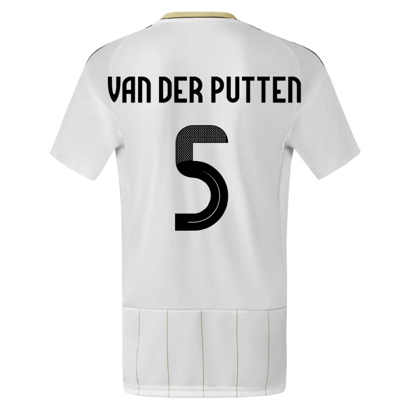 Danxen Damen Costa Rica Santiago Van Der Putten #5 Weiß Auswärtstrikot Trikot 24-26 T-Shirt Schweiz