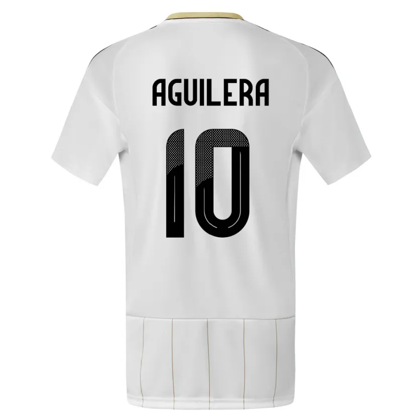 Danxen Damen Costa Rica Brandon Aguilera #10 Weiß Auswärtstrikot Trikot 24-26 T-Shirt Schweiz