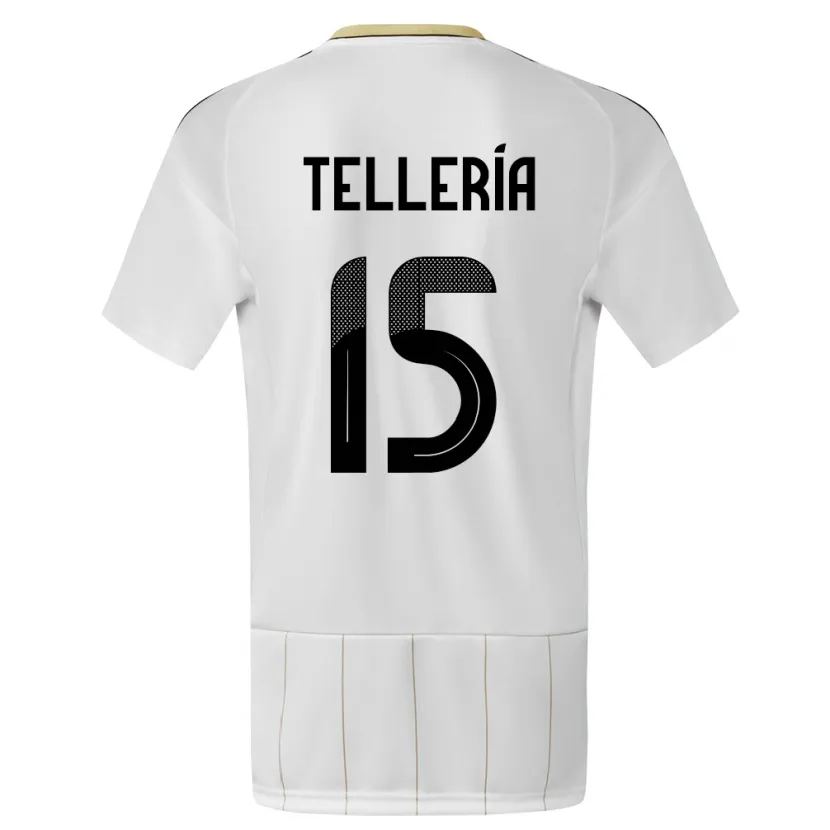 Danxen Damen Costa Rica Jostin Telleria #15 Weiß Auswärtstrikot Trikot 24-26 T-Shirt Schweiz