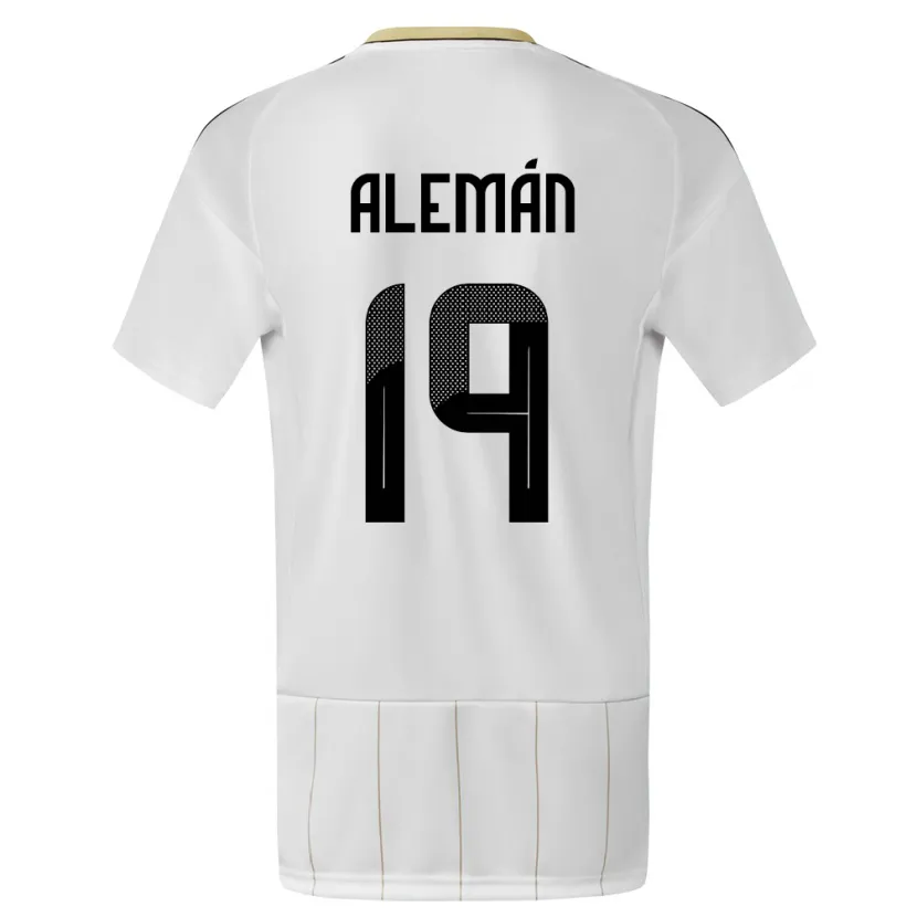 Danxen Damen Costa Rica Fabricio Aleman #19 Weiß Auswärtstrikot Trikot 24-26 T-Shirt Schweiz