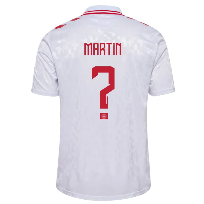Danxen Damen Dänemark Lucas Martin #0 Weiß Auswärtstrikot Trikot 24-26 T-Shirt Schweiz